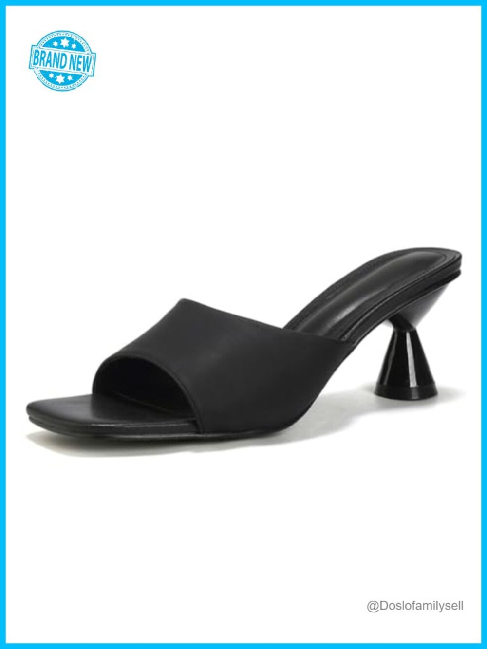 Women's Square Toe Bow Mules 2.4 Inch Kitten Heels Slip On Backless Sandals